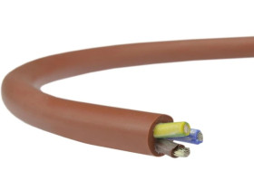 Kabel silikonowy SIHF 180C 300/500V 3x0,5 ciepłoodporny LSOH ceglasty linka Helukabel /100m/