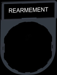 ZBY0123 Legend holder 30x40 mm with sign 8x27 mm with REARMEMENT sign