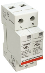 Ochrona przeciwprzepięciowa 415 V AC na szynę DIN Bourns 2 Pole Protector 50kA