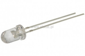 LED 5mm niebieska 12V przezroczysta; do 3000mcd