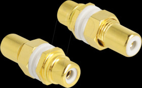 64141 Audio Adapter RCA female to female for installation, white ring