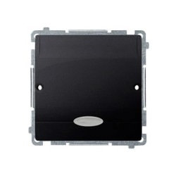 Simon Basic Łącznik hotelowy pojedynczy z podświetleniem grafit matowy BMWH1.02/28