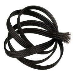 Oplot na przewody 10mm - Oplot poliestrowy / Plecionka - black - 1mb