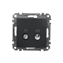 Gniazdo TV/SAT końcowe (4dB), czarny antracyt, Sedna Design i Elements SDD114471S