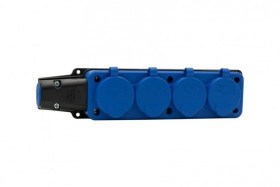 Listwa gumowa 4x230V 16A IP54 niebieska