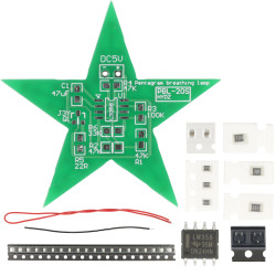 DIY gwiazda LED – zestaw do nauki lutowania zielona