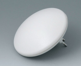 ABS/PC enclosure, (Ø x H) 110 x 41 mm, gray white (RAL 9002), IP40, B5011327