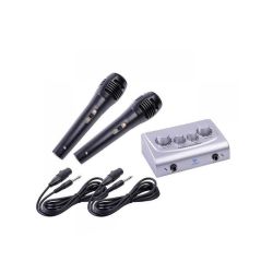 Zestaw karaoke - mikser + 2 mikrofony - MIK0115