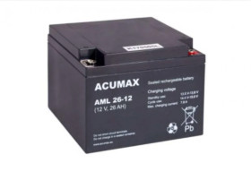 Akumulator VRLA AGM 12V 26Ah (żywotność 10-12 lat) AML26-12