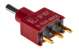 Przełącznik Wł.-wył.-wł. SPDT RS PRO Płytka drukowana długość przełącznika 7.62mm