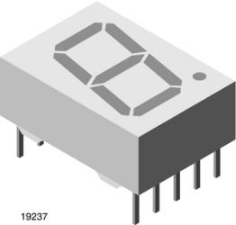 TDSR1360 High Intensity Red Low Current 7-Segment Display