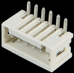 733-366 Print pin header, micro, RM 2.5, angled, 6-pin