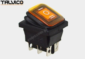 Przeł. podśw. duży 12-24V 3poz. hermetyczny żółty