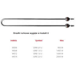 Grzałka bojler GRB 1,4 U 1400W ELIKO W008