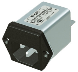 Filtr wejściowy złącza IEC 4A EPCOS Montaż na panelu