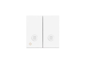 SIMON 55 Klawisz podwójny z oczkiem do: SW5L2M, SP2L2 antybakteryjny biały mat TKW5L2/AB111 KONTAKT SIMON