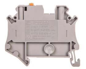 Złączka przelotowa 2-przewodowa z odłącznikiem nożowym 4mm2 szara Ex UT 4-MT-EX 3046141 /50szt./