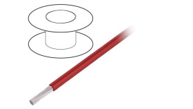7054-Rd005 Przewód Na Rolce 30,5M Linka Cu 24Awg Pvc Czerwony 150V