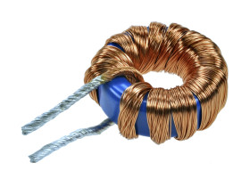 Indukcyjność; dławik drutowy pierścieniowy; DTMSS-40/0,022/35-V; 22uH; 35A; fi 46,5x11x22mm; przewlekany (THT); pionowy; 22,5mm;
