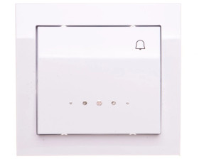 KIER Przycisk /dzwonek/ z podświetleniem biały ŁP-6WS/00