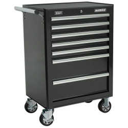 Sealey AP26479TB Rollcab 7 Drawer with Ball Bearing Runners - Black