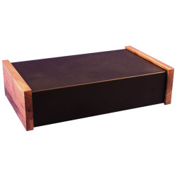 Hammond 1441-33BK3CWW Steel Chassis Wood Panels, Black (432 x 254 x 102mm)