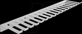 66887 Cable organiser, 325 x 90 mm, for wall mounting, grey