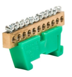 Listwa zaciskowa zerowa 11x10mm2 zielona TH 35-11/Z