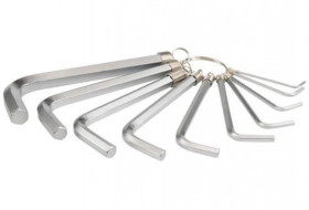 KLUCZE HEX ZESTAW 10-CZĘŚCIOWY 1,5-10MM CR-V