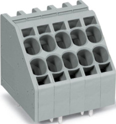 PCB terminal, 4 pole, pitch 7.5 mm, AWG 20-8, 50 A, push-in cage clamp, gray, 746-2304