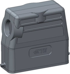 Housing, size HA16, die-cast aluminum, M25, angled, clip locking, IP65, T1339160125-000