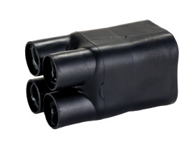 Rozgałęzienie, 4-palczasta, Czarny, materiał: Poliolefina usieciowana (POX), 35mm,HellermannTyton