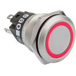 EAO 82-5551.1113 EAO Series82 82-5551.1113 Illum Button Mo 19mm Al Flat Red 12V