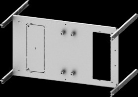 Mounting plate, metal, (L x W x H x D) 600 x 600 x 300 x 400 mm, for 3NP1163 (NH3 to 630A), 8PQ6000-3BA77