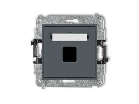 MINI Gniazdo multimedialne pojedyncze bez modułu (standard Keystone) grafitowy mat 28MGM-1P KARLIK