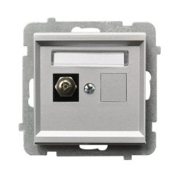 SONATA Gniazdo ekwipotencjalne pojedyncze srebro mat GPE-1R/m/38