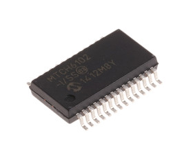 Microchip Kontroler dotykowy MTCH6102-I/SS I2C Kontroler dotykowy SSOP Pojemnościowa 12 bit 400 kbps 28-pinowy
