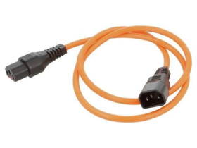 SCHAFFNER-816473 Kabel IEC C13 żeński, IEC C14 męski 1m z blokadą IEC LOCK