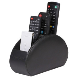 Pudełko na piloty w eko skórze OPTICUM RED/stojak na piloty TV/SAT/DVD