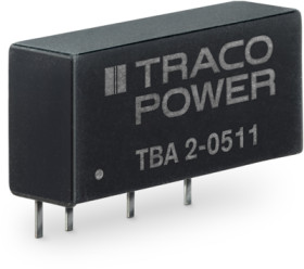 DC converter, 4.5-5.5 VDC, 2 W, 1 output, 5 VDC, 78 % efficiency, TBA 2-0511