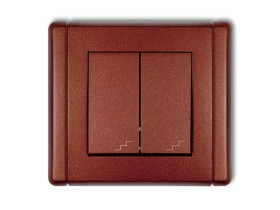 FLEXI Wyłącznik schodowy podwójny brązowy metalik 9FWP-33 KARLIK