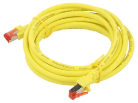 HELUKAT-803018 Patch cord S/FTP 6 linka Cu LSZH żółty 3m 27AWG