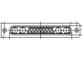 Złącze D-Sub 17-pinowe Żeński Proste Montaż na panelu raster 2.84mm