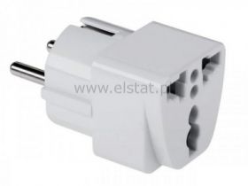 Adapter WT PL GN uniwersalne UK / USA biały