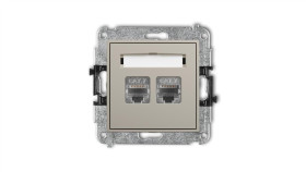 Mini Mechanizm Gniazda Komputerowego Podwójnego 2Xrj45, Kat. 7, Ekranowany,...