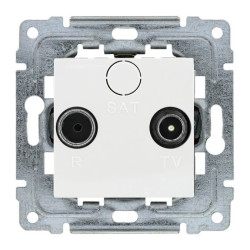 DANTE Gniazdo antenowe RTV przelotowe bez ramki TV: 13 dB R: 13 dB 450275