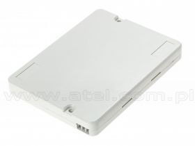 Kaseta światłowodowa z pokrywą z uchwytami na 3 spawy