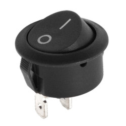 Przełącznik R5 okrągły czarny ON-OFF 6A/250VAC 20mm