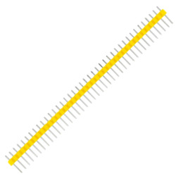 PH40SS r.2,54mm 1x40 pin Żółta