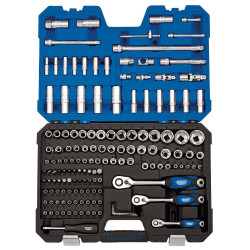 Draper Expert 16461 1/4&quot;, 3/8&quot; &amp; 1/2&quot; Sq Dr Metric Socket &amp; Socket Bit Set 149Pc